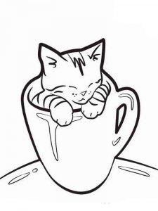 Kitten coloring page - picture 14