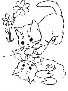 Kitten coloring page - picture 16