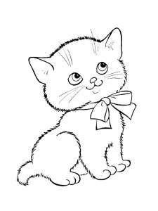Kitten coloring page - picture 2