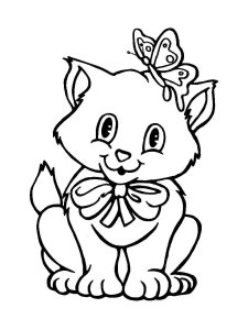 Kitten coloring page - picture 23