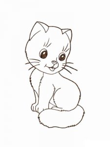 Kitten coloring page - picture 24
