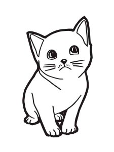 Kitten coloring page - picture 3