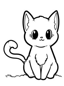 Kitten coloring page - picture 36