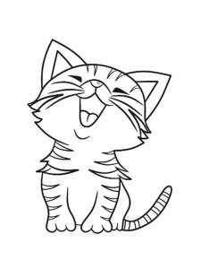 Kitten coloring page - picture 5