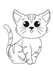 Kitten coloring page - picture 9
