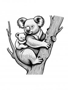 Koala coloring page - picture 28