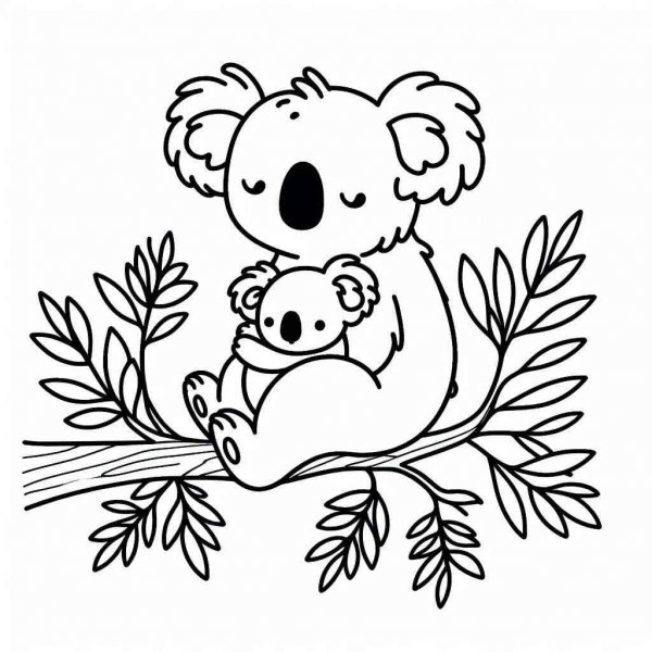 Koala coloring pages