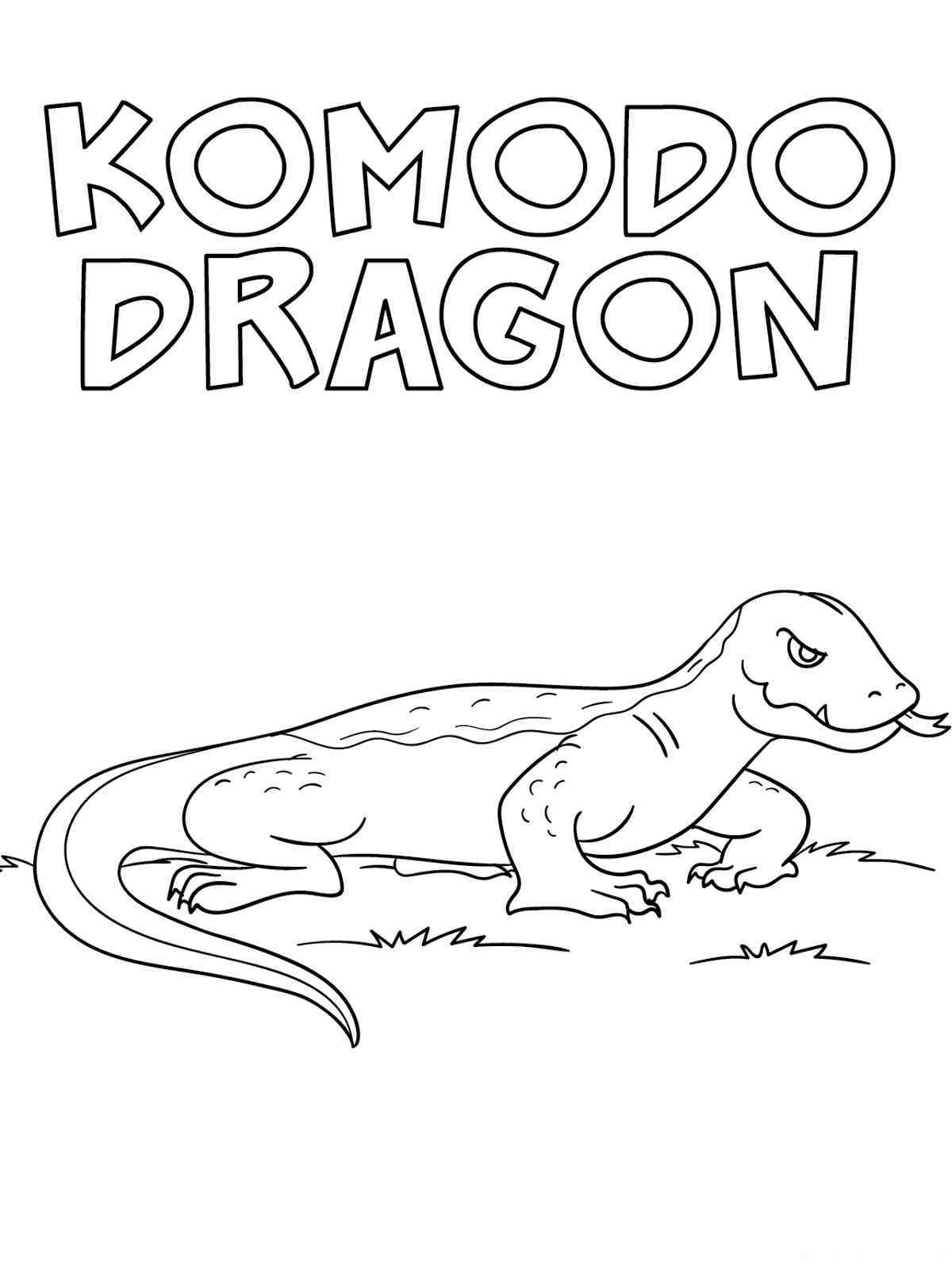 Komodo Dragon Coloring Pages