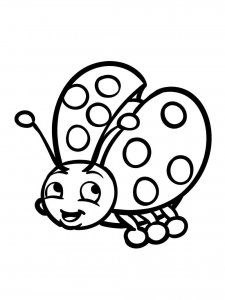 Ladybug coloring page - picture 1