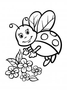 Ladybug coloring page - picture 2