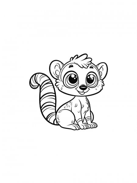 Lemur coloring pages