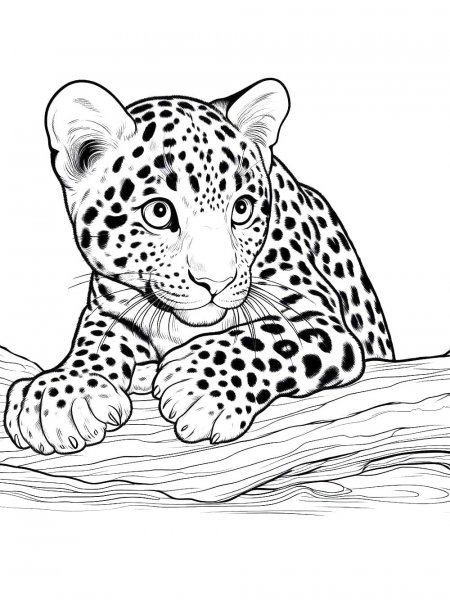 Leopard coloring pages - Free printable