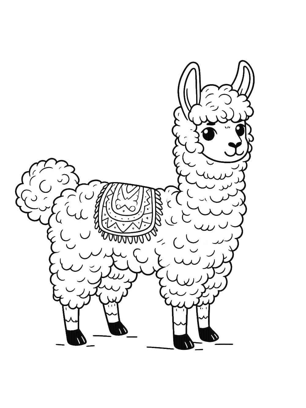 Llama coloring pages