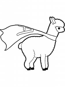 Llama coloring page - picture 1