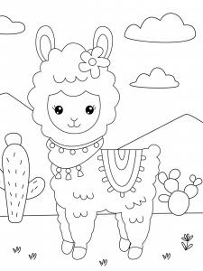 Llama coloring page - picture 10