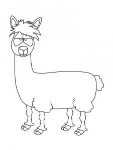 Llama coloring page - picture 12