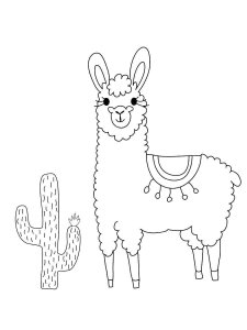 Llama coloring page - picture 7