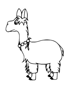 Llama coloring page - picture 8