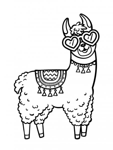 Llama coloring pages