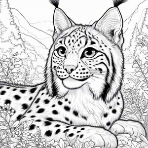 Lynx coloring page - picture 1