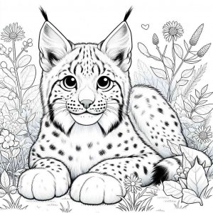 Lynx coloring page - picture 12
