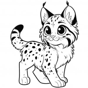 Lynx coloring page - picture 13