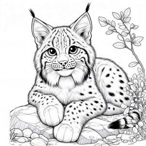 Lynx coloring page - picture 22