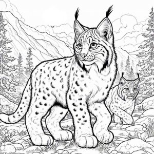 Lynx coloring page - picture 6
