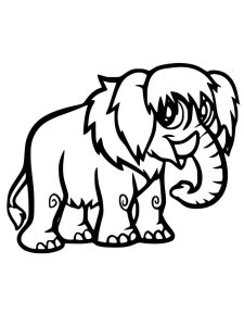 Mammoth coloring page - picture 1
