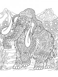 Mammoth coloring page - picture 20