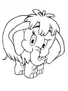 Mammoth coloring page - picture 21