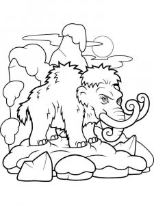 Mammoth coloring page - picture 22