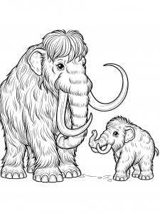 Mammoth Coloring Pages 36