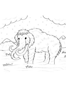 Mammoth coloring page - picture 5