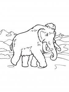 Mammoth coloring page - picture 6