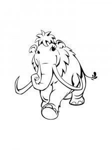 Mammoth coloring page - picture 8