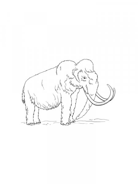 Mammoth coloring pages