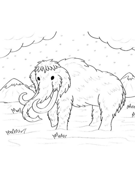 Mammoth coloring pages