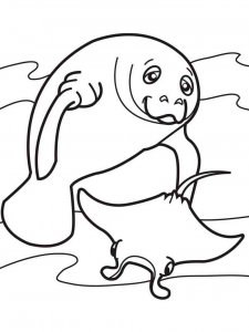 Manatee coloring page - picture 6