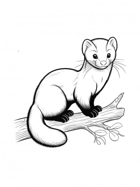 Marten coloring pages