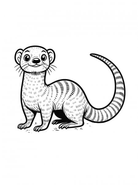 Mongoose coloring pages