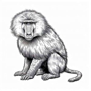Monkey coloring page - picture 10