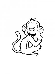 Monkey Coloring Pages 100