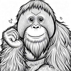 Monkey coloring page - picture 21