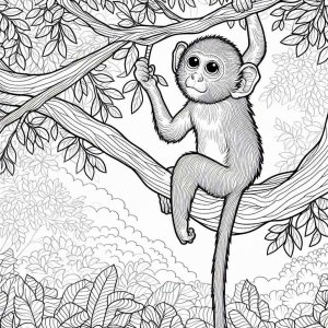 Monkey coloring page - picture 22