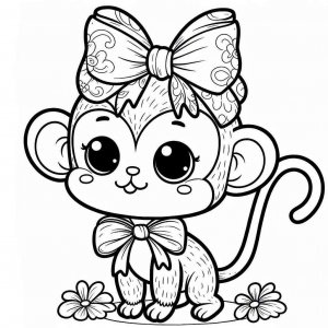 Monkey coloring page - picture 25