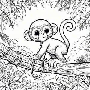 Monkey coloring page - picture 32