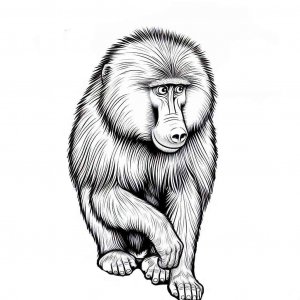 Monkey coloring page - picture 36