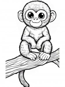 Monkey coloring page - picture 44