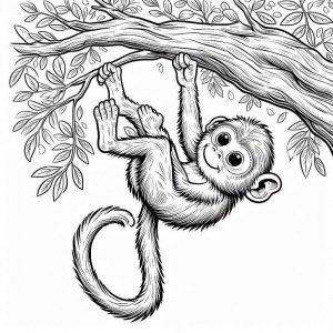 Monkey coloring page - picture 50